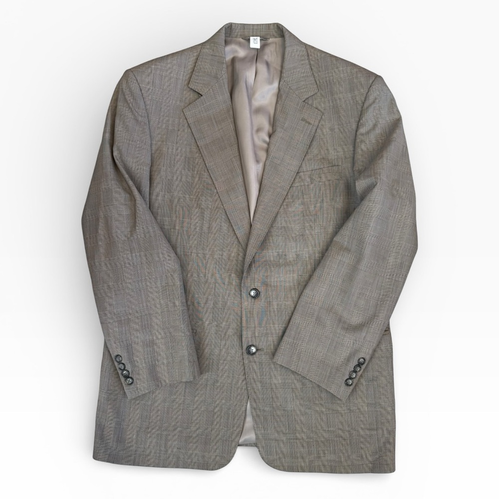 Luxury American Tailors Men’s Brown Glen Plaid 2-Piece Suit 44R 36x32 Windowpane - Picture 5 of 8